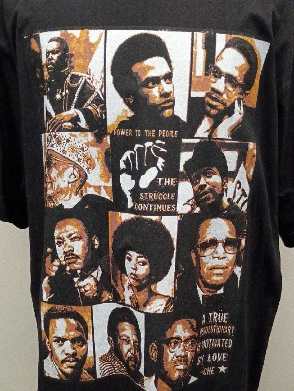 IcedOut Black Graphic Tee Multi Portrait Print Short Sleeve Size 2XL - Picture 2 of 5